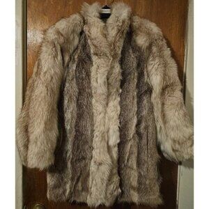 Vintage 1970s Blue Fox and Raccoon Fur Coat by Mr. Leonard